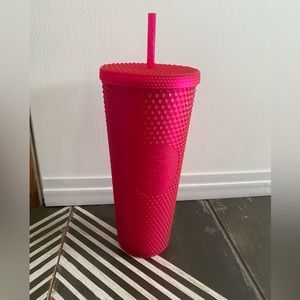 Starbucks hot pink studded tumbler